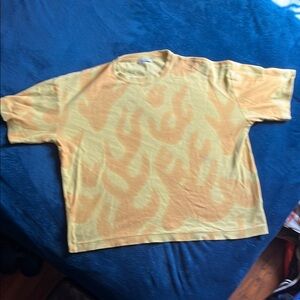 Zara Yellow Flame Pattern Shirt